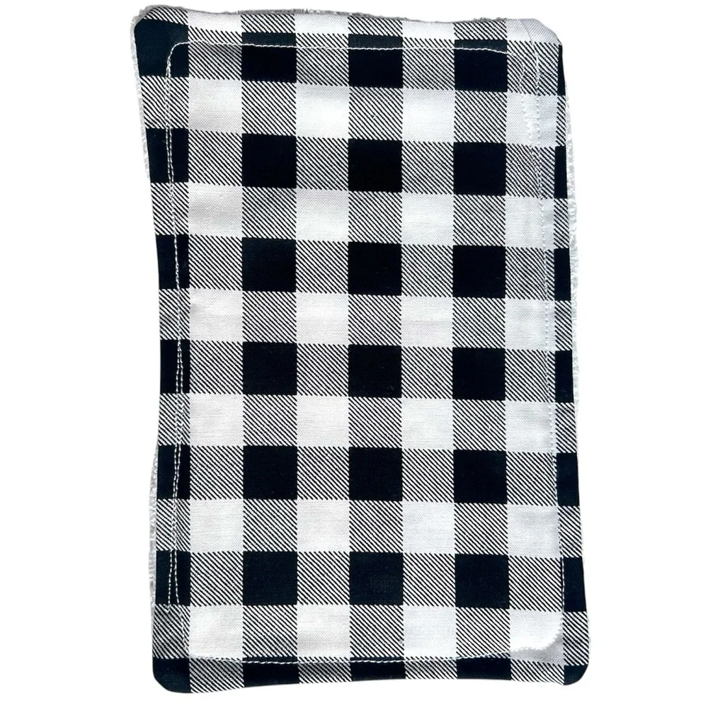 Hand Crafted Colorful Buffalo Plaid 6 Reusable Eco Friendly Unpaper Towel Cloths